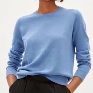 EUC. Everlane Cashmere Crew Sweater Blue Heather Small